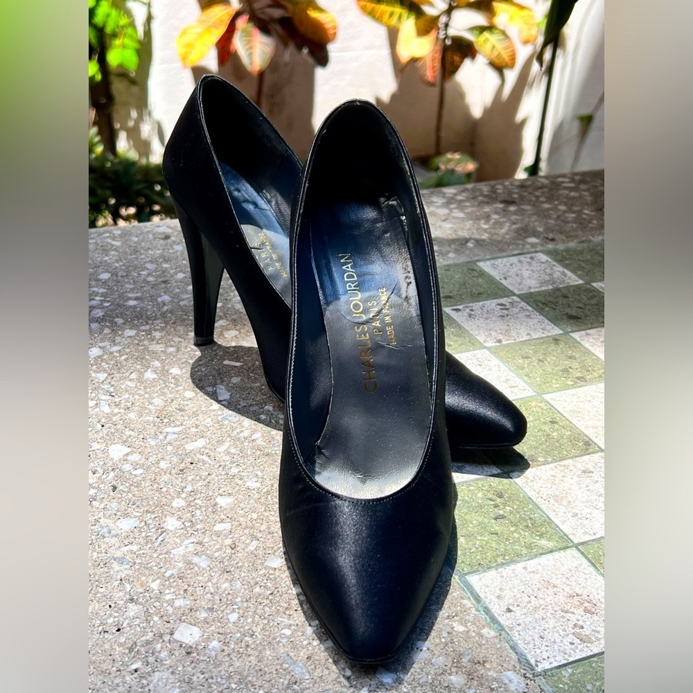 CHARLES JOURDAN Vintage Satin Heels